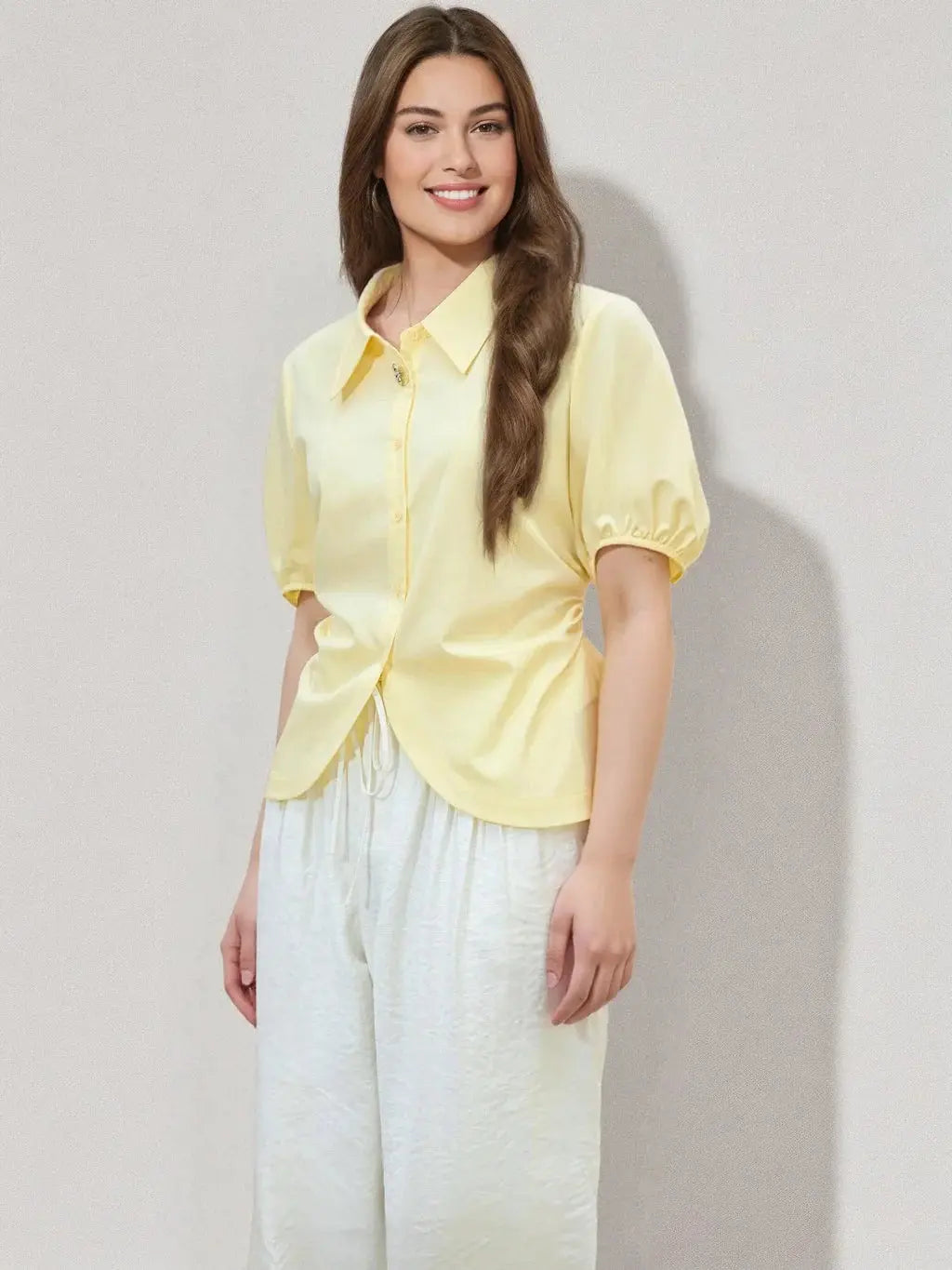 Elegant Summer Short-Sleeve Shirt