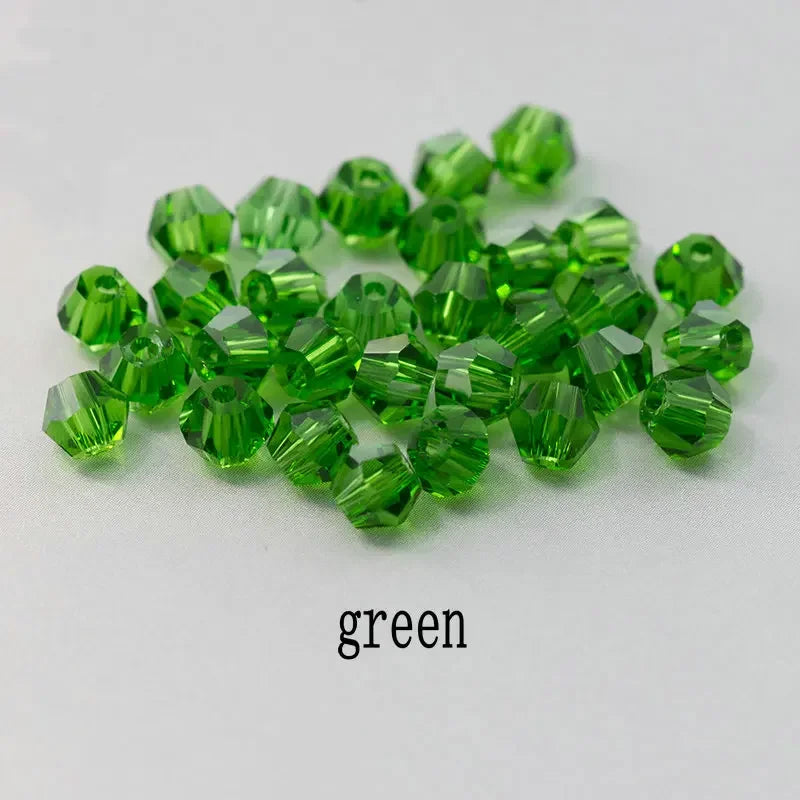 200pcs Glass Bicone Beads 4mm Crystal Beads Jewelry Making Supply for DIY Projects, Bracelets, Necklaces, Earrings