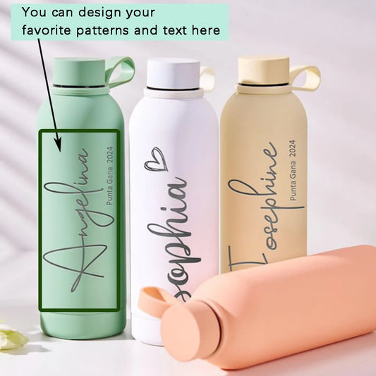 Personalized Stainless Steel Water Cup For Travel, Customized Name Insulated Cup With Lid, Fitness Specific Water Cup