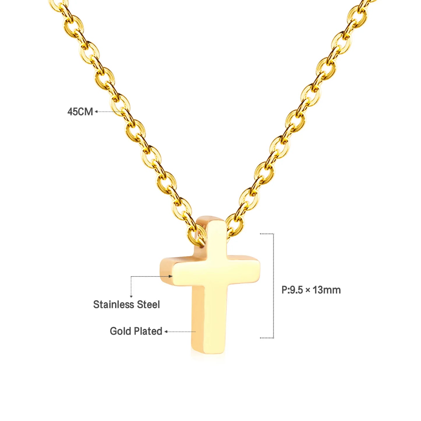 ASONSTEEL Stainless Steel Cubic Zirconia Pendant Necklace Charm Gold Color For Women Crystal Jewelry Choker Necklace Waterproof