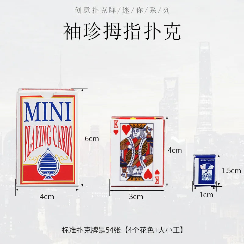 Cute Mini Game Poker Mini Portable House Playing Cards Doll Accessories Home Decoration Small Party Board Game Poker Cards Games