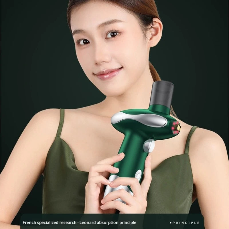 Multi-Functional LED Facial Beauty Device with Oxygen Spray Red Blue Light Therapy and Nano Mist Water Light Treatment for Home