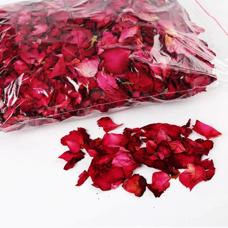 1 Pack Dried Rose Petals Natural Flower Bath Spa Whitening Shower Dry Rose Flower Petal Bathing Relieve Fragrant Body Massager