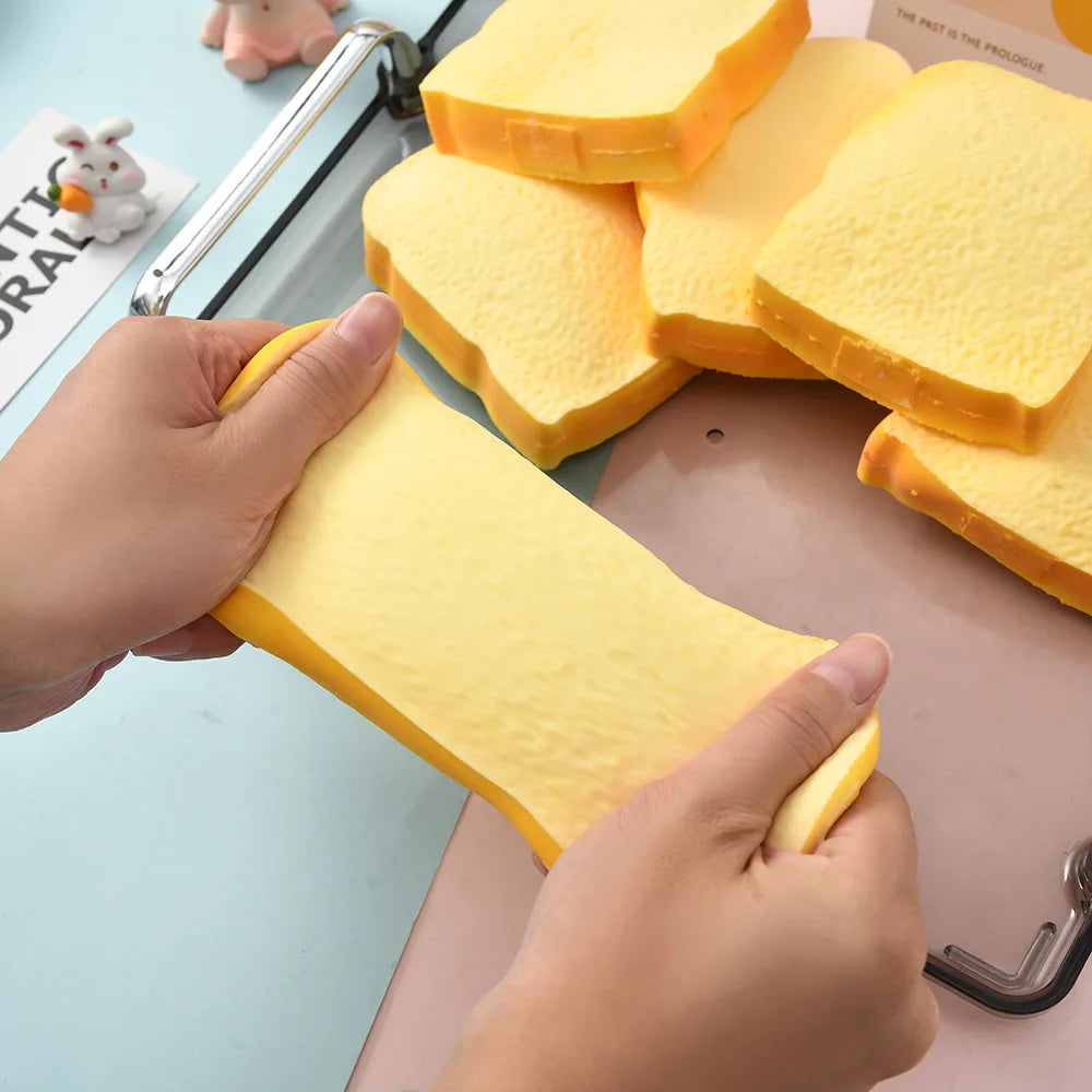 Squishy Toast Bread Squeeze Toy | Funny Fidget Toy for Stress Relief for Kids and Adults