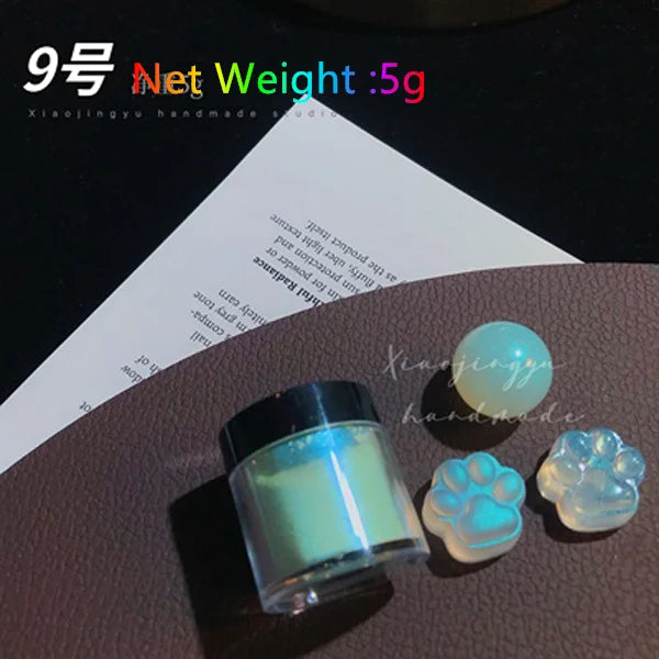5g Laser Holographic Bulk Glitter Nail Shining Sparkly Pigment Loose Fine Glitter Reflective Gel Polish Accessories Nail Powder