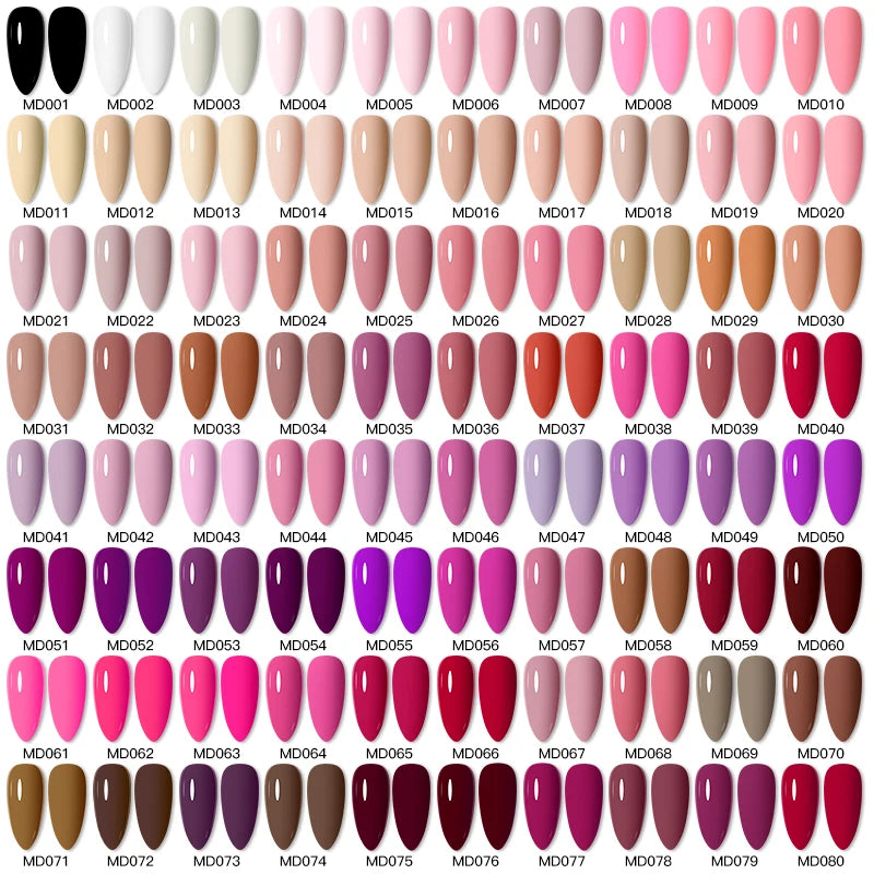 MSRUIOO 8pc Gel Nail Polish Kits Summer Colorful Semi Permanent UV LED Gel Polish Set Glitter Nail Art Varnish Design Manicure
