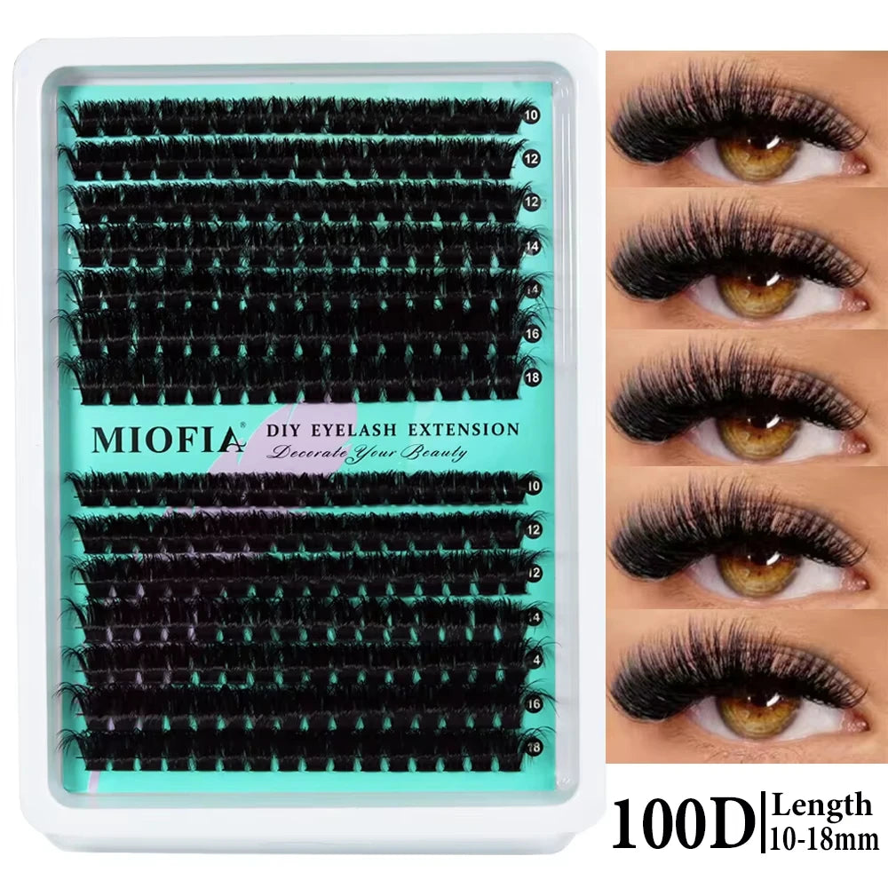 New 14/30 Rows DIY 5D Fluffy Lash Clusters 30D-150D Thick Eyelash Clusters Individual Lashes 10-18mm Cluster Eyelash Extension
