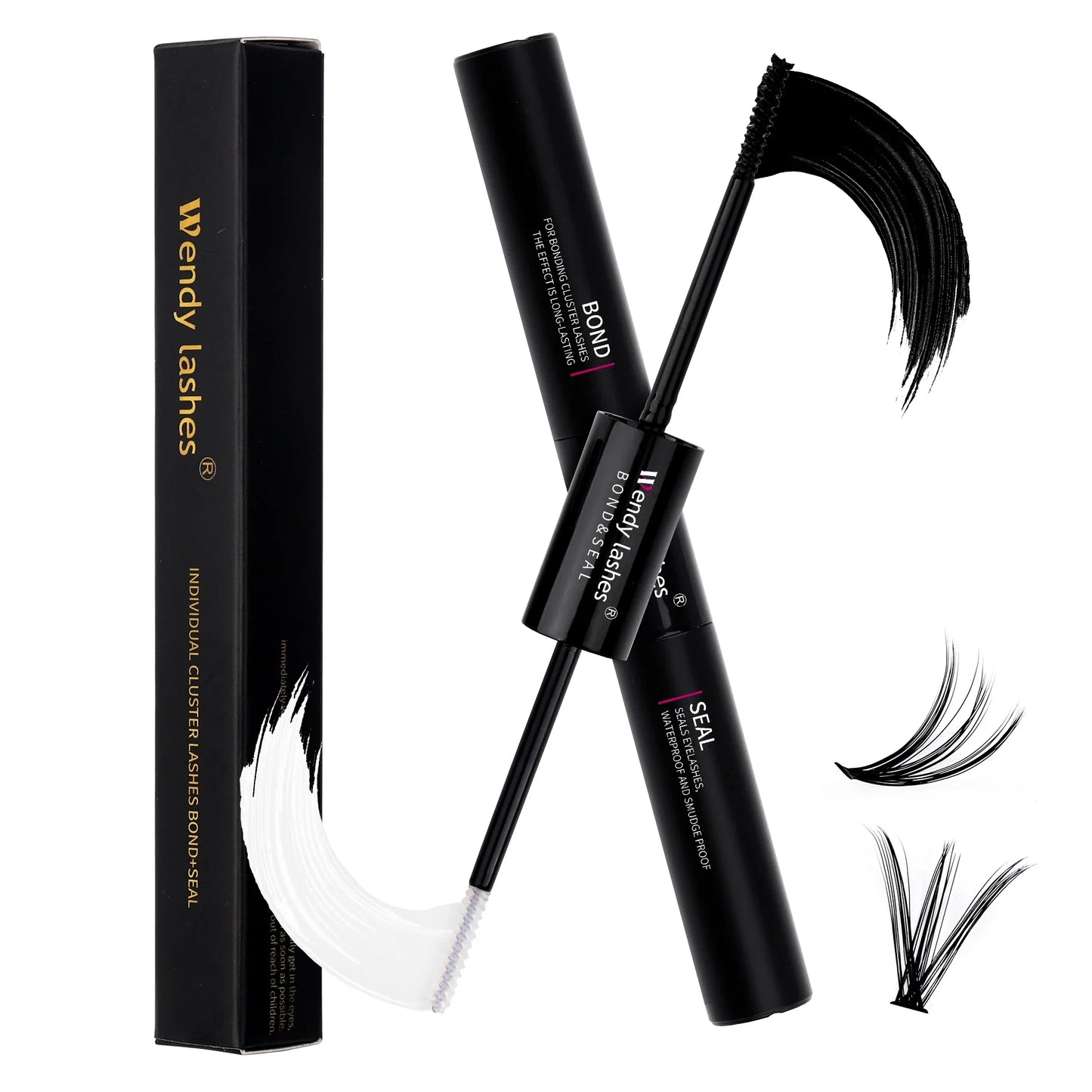 Wendy Lashes 60D/80D Lash Extension Kit 8-16mm Mix Lashes and Bond and Tweezers Faux Mink Eyelash Cilios Eyelash Supplies