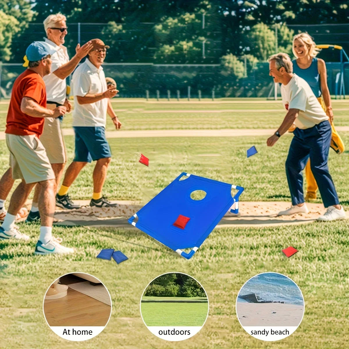 Red or Blue Foldable and Durable Corn Hole Game