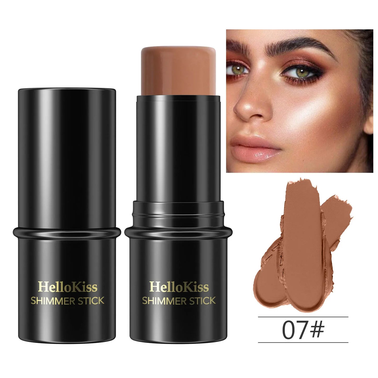 Highlighter & Bronzer Stick Gesigverhelderende Blusher Rouge Verbloemer Pen Langdurige Korrektor Neusskadu Kontoerering Skoonheidsmiddels 