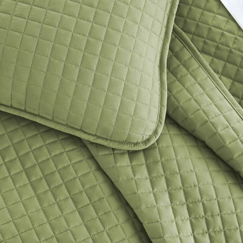 Twin/Twin XL Lightweight Sage Ultra Soft 2-Piece Microfiber Quilt Set-2