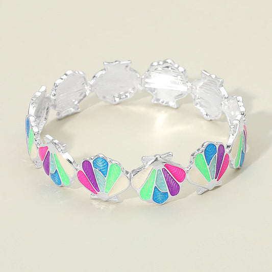 Shell Beaded Stretch Bracelet