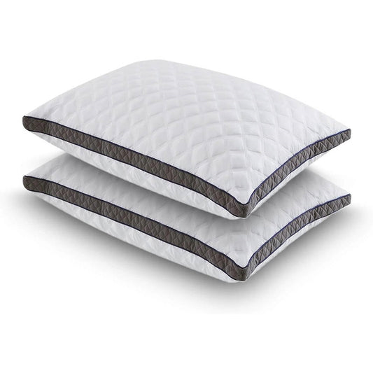 Set of 2 Standard Shredded Memory Foam Polyester Pillow with Removeable Cover-0