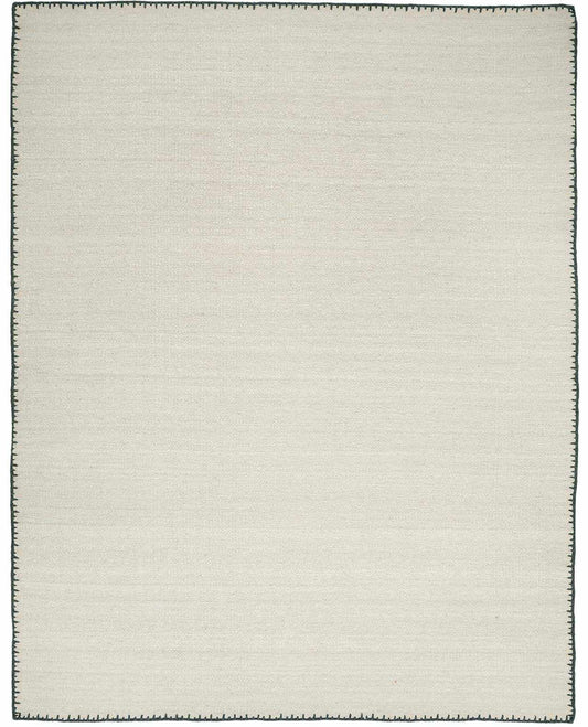 Ayumu Off White Hand Woven Wool Area Rug-0