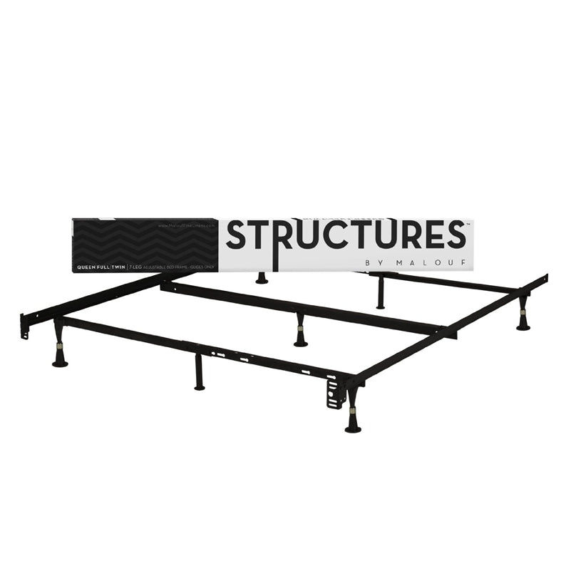 Heavy Duty 7-Leg Metal Bed Frame - Fits Sizes Twin, Full, & Queen-0