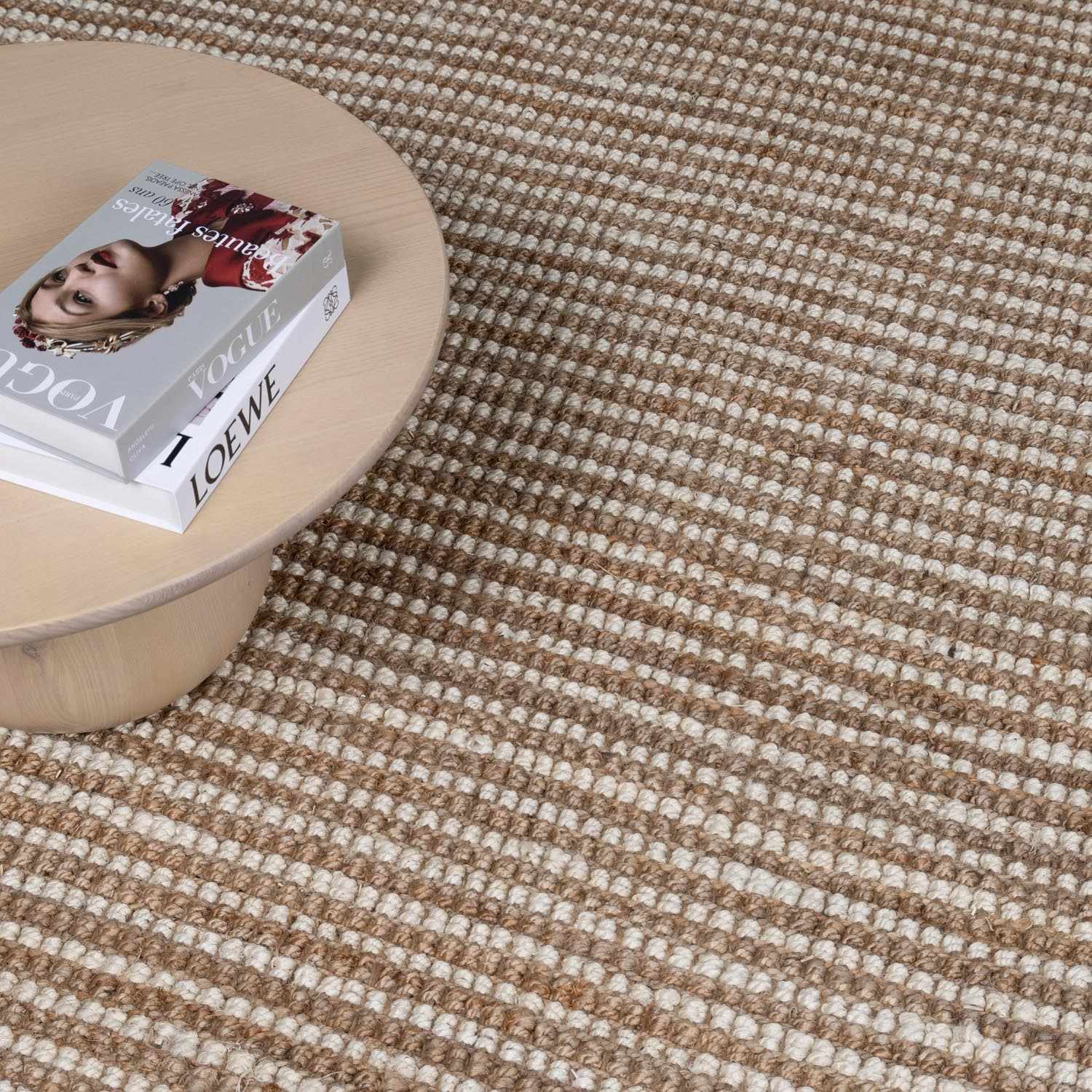 Ambel Tan&Brown Jute Rug-0