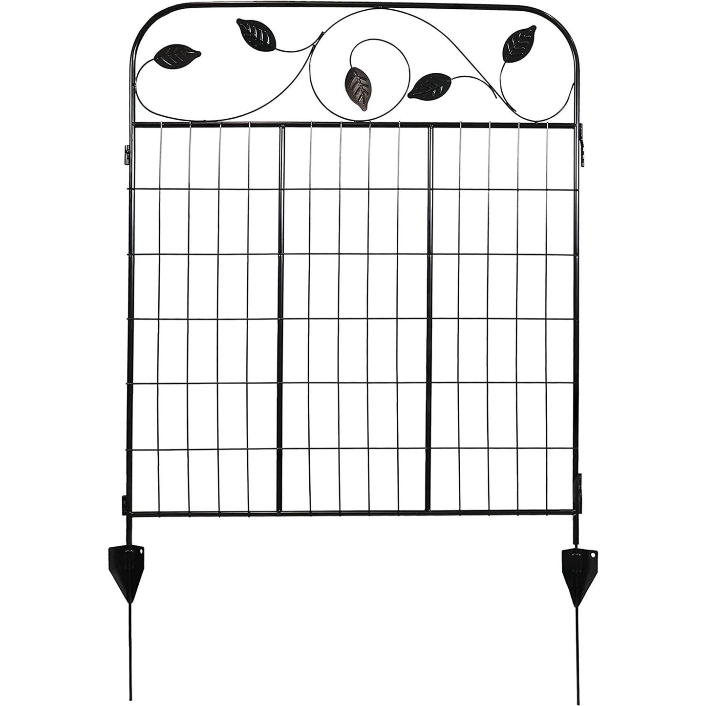 4 Pack Steel Foldable Garden Fence Floral Staked Trellis Panel Animal Barrier-1