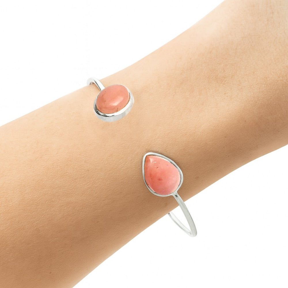 Guava Quartz - Brazil Cuff Bangle Bracelet B-1004 SDB5019-0