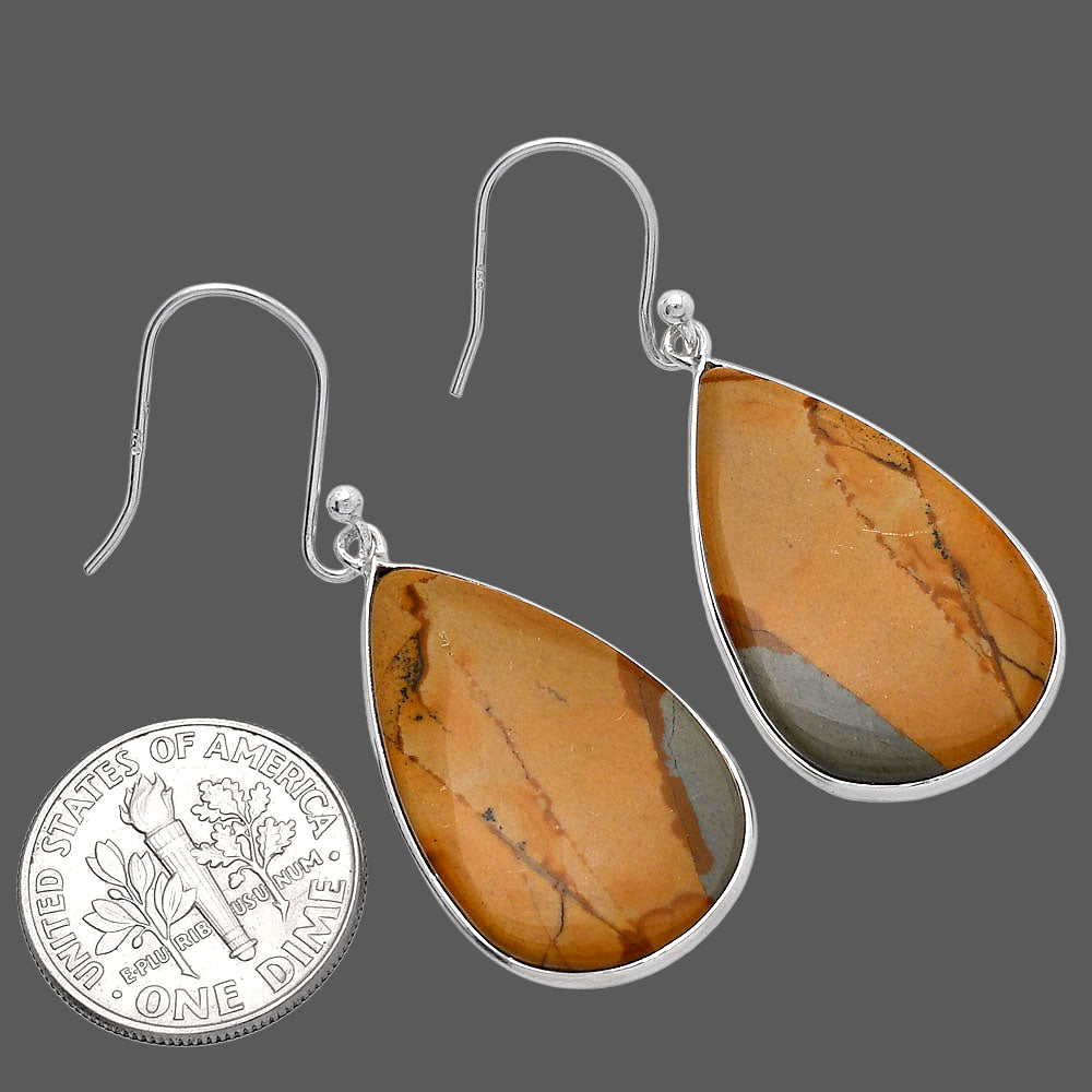 Natural Picture Jasper Earrings E-1001 SDE81784-2
