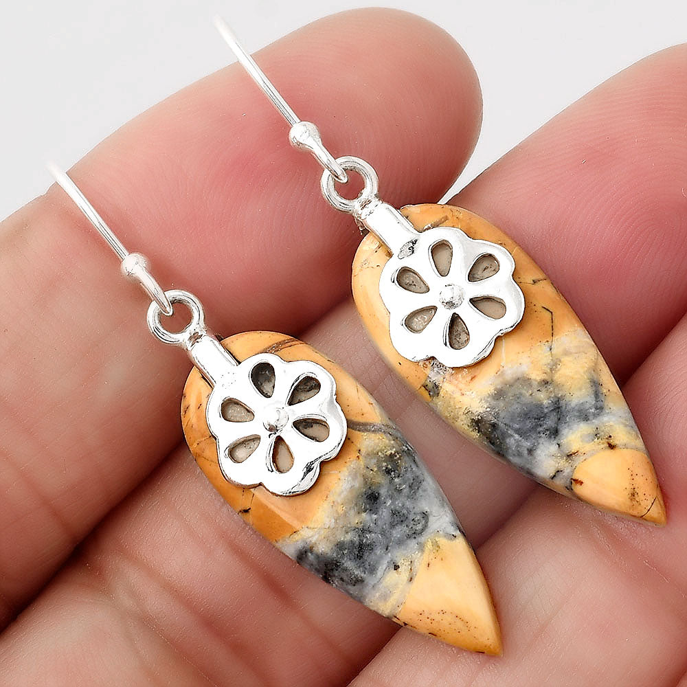 Natural Maligano Jasper - Indonesia Earrings E-1137 SDE86880-0