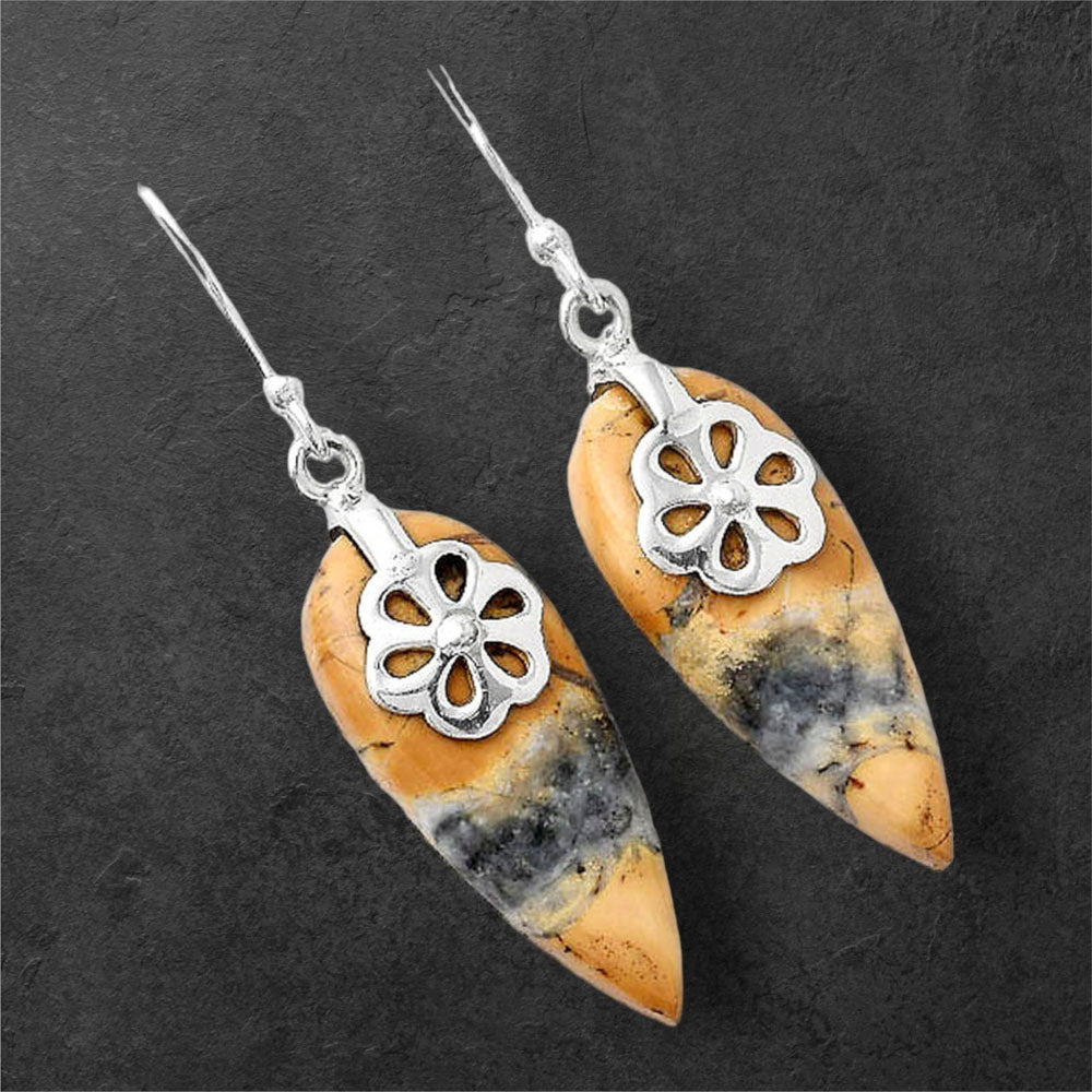 Natural Maligano Jasper - Indonesia Earrings E-1137 SDE86880-2