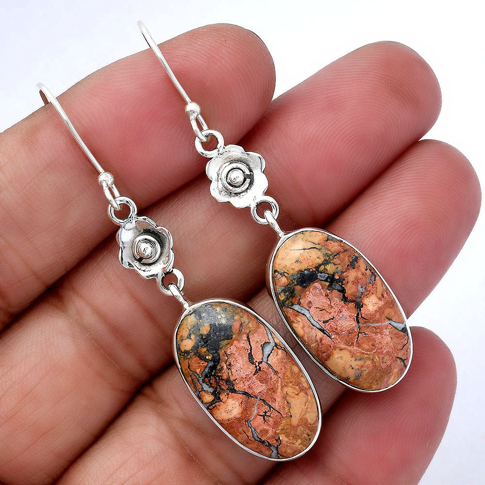Natural Maligano Jasper - Indonesia Earrings E-1237 SDE87772-0