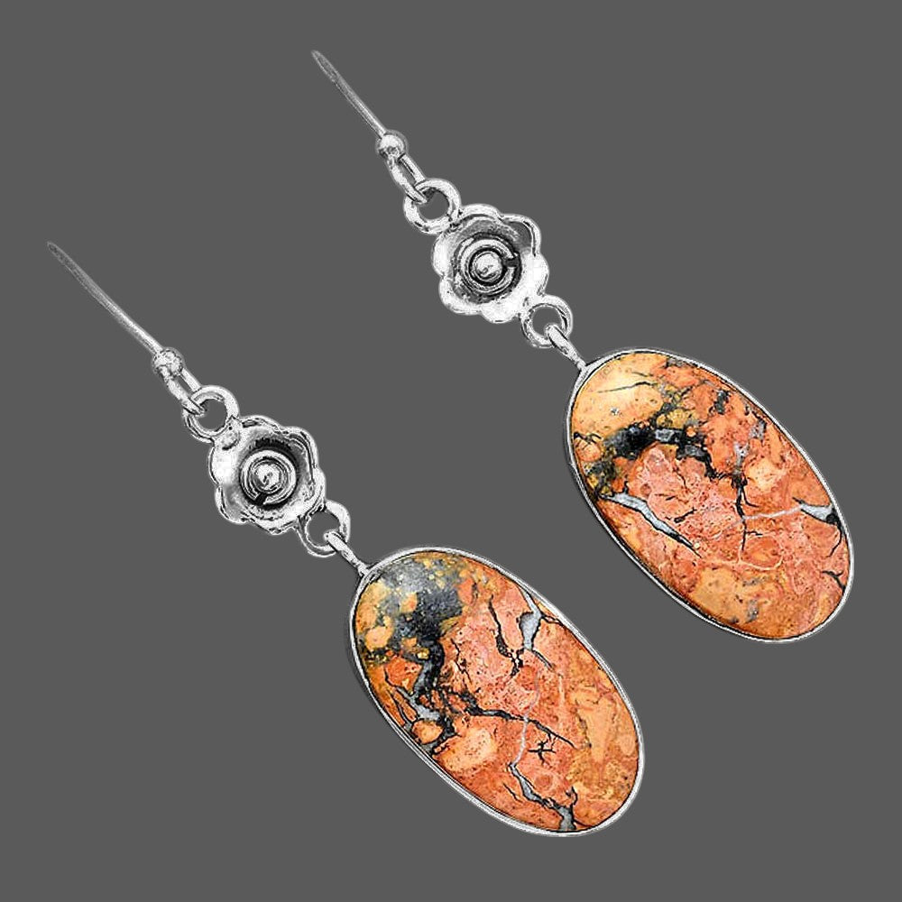 Natural Maligano Jasper - Indonesia Earrings E-1237 SDE87772-2
