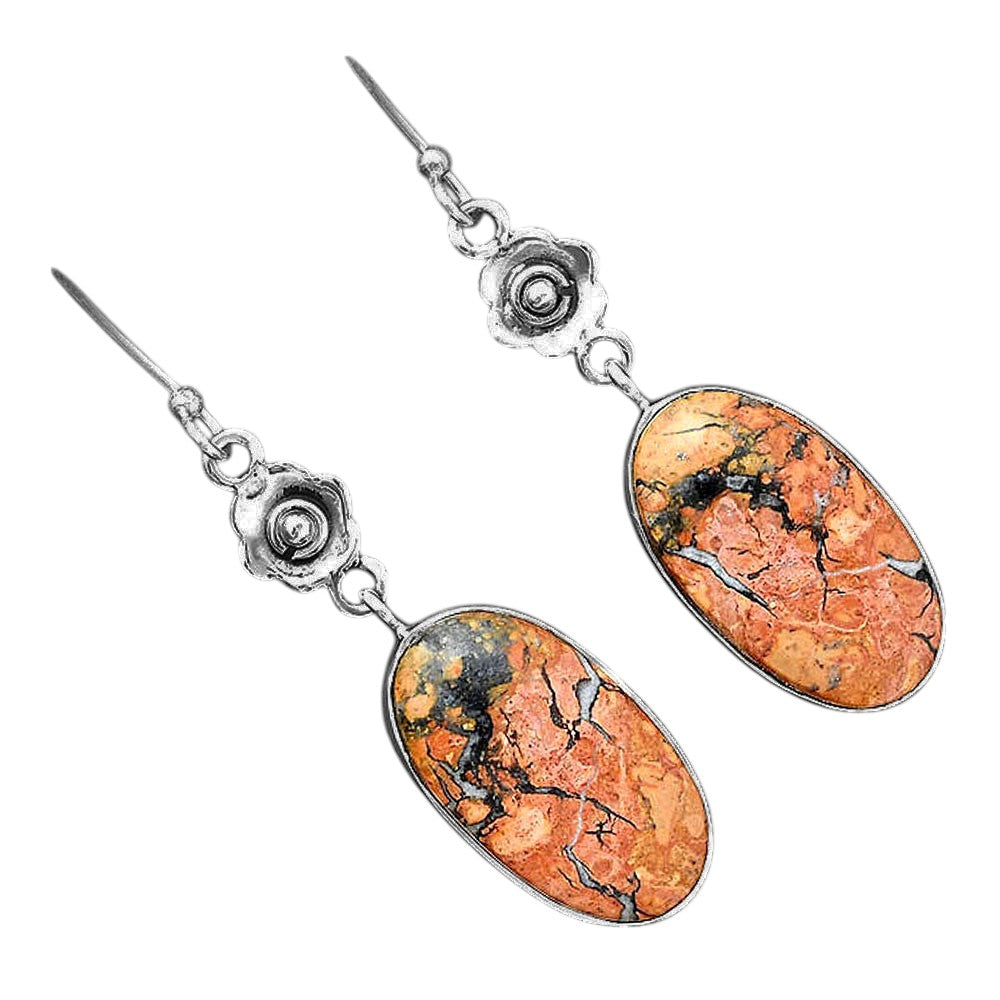 Natural Maligano Jasper - Indonesia Earrings E-1237 SDE87772-1