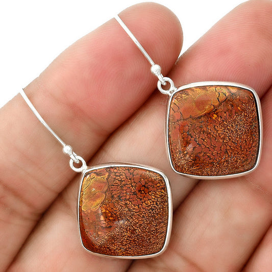 Natural Red Moss Agate Earrings E-1001 SDE87821-0