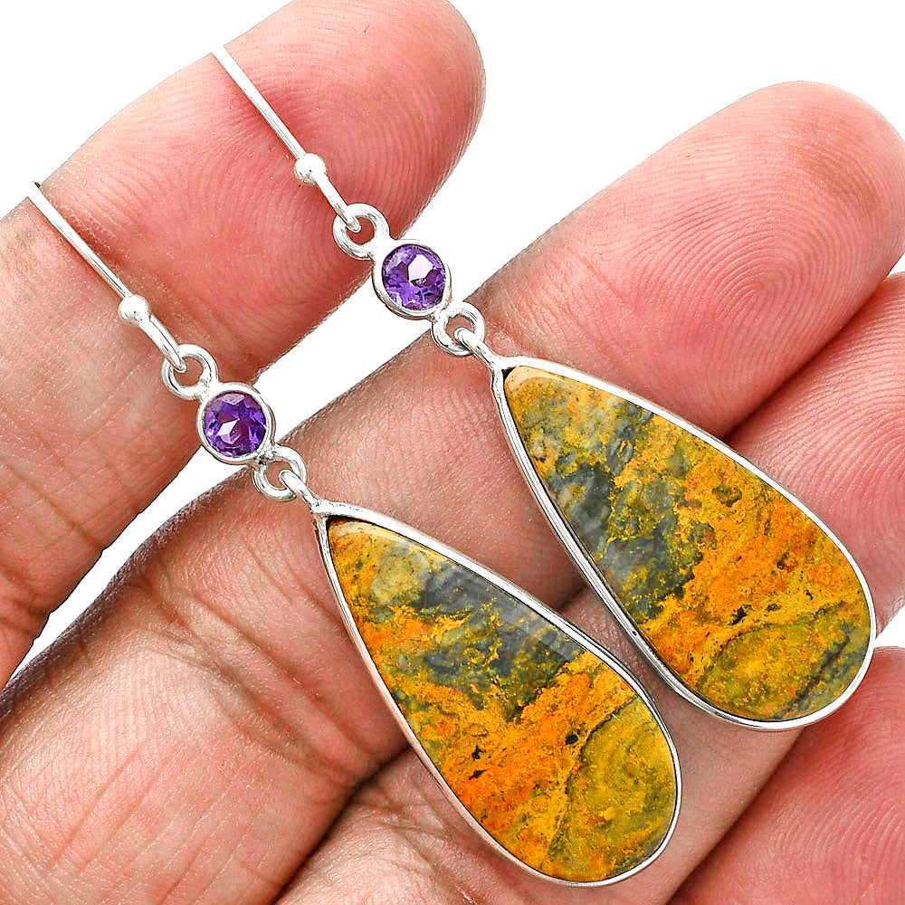 Natural Eclipse & Amethyst Earrings E-1002 SDE88692-0