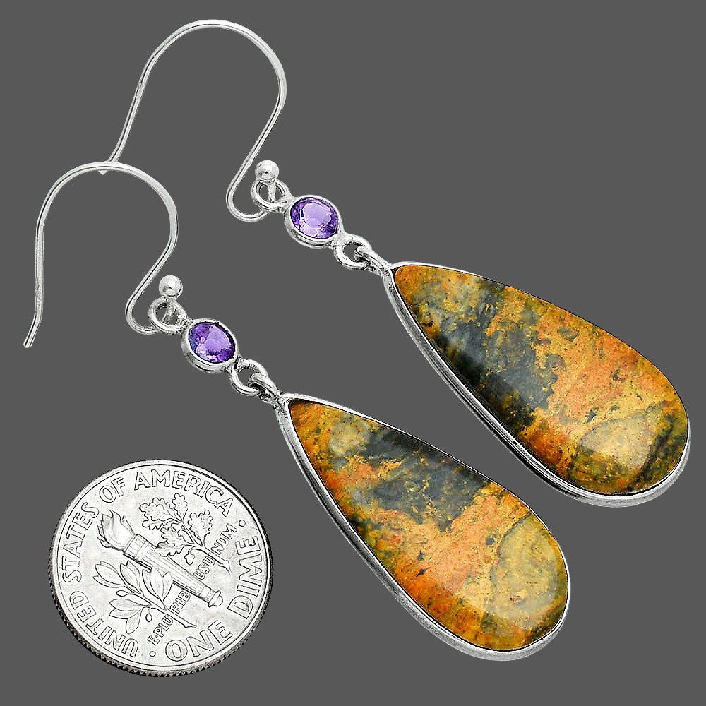 Natural Eclipse & Amethyst Earrings E-1002 SDE88692-2