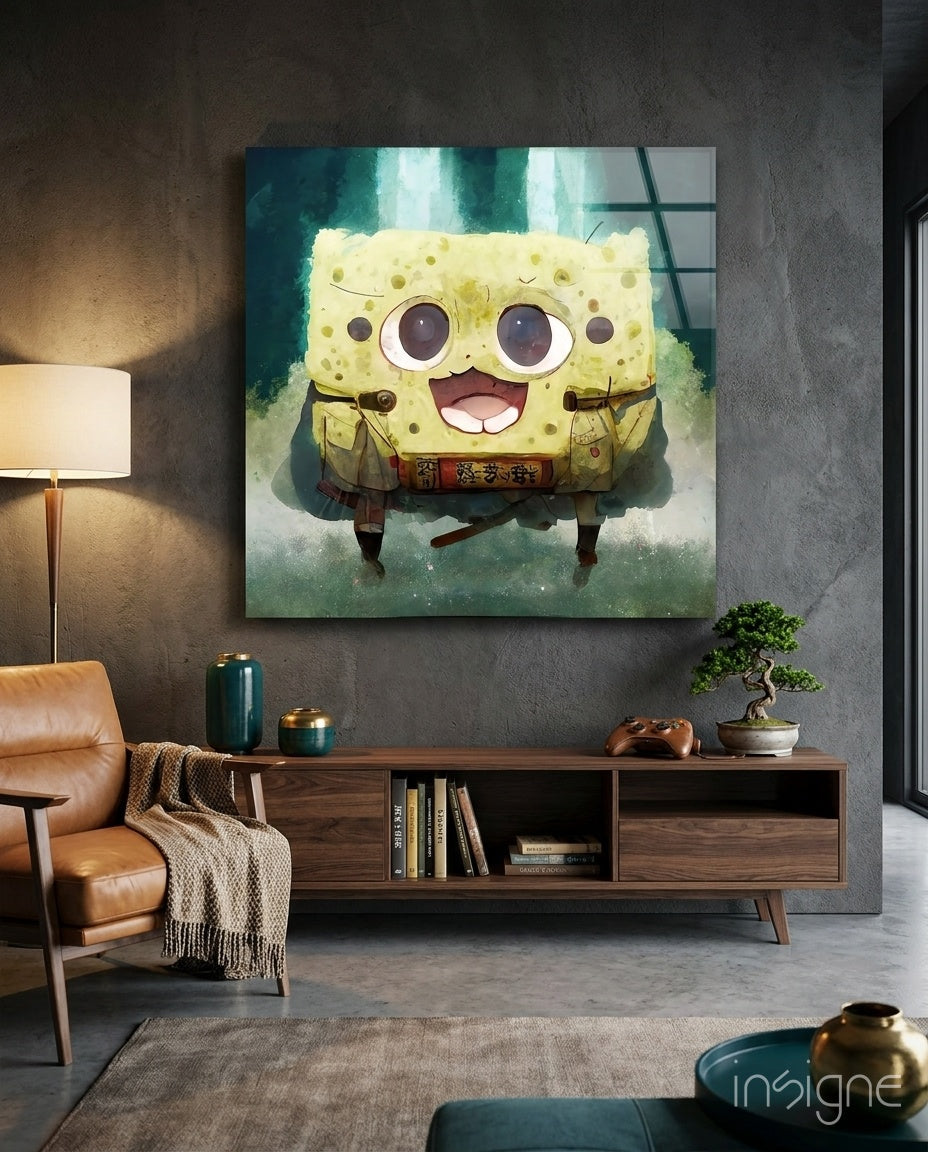 Sponge  Glass Wall Art  || Designer Collection