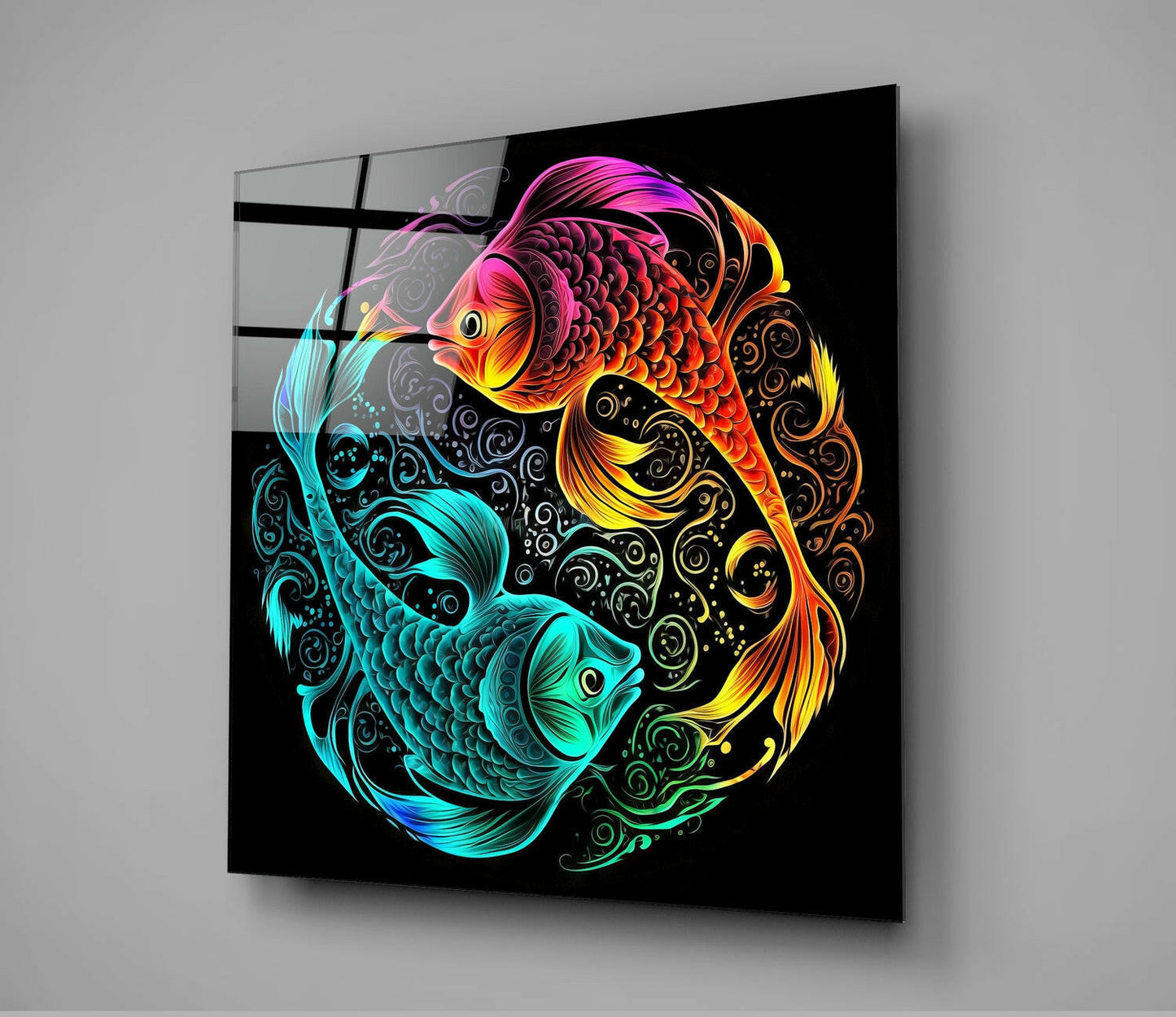 Ying and Yang Glass Wall Art  || Designer Collection-1