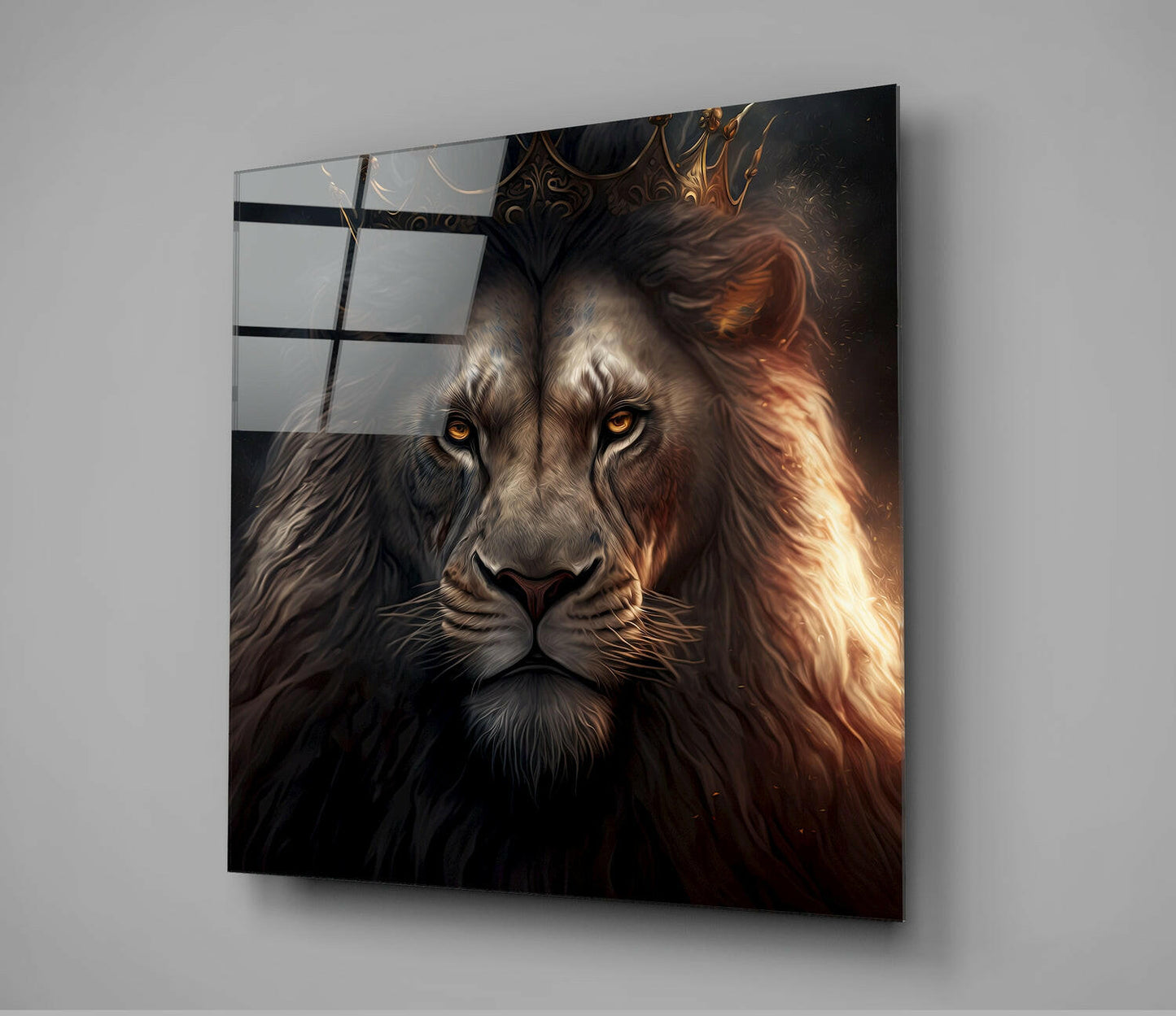 Lion King Glass Wall Art  || Designer Collection