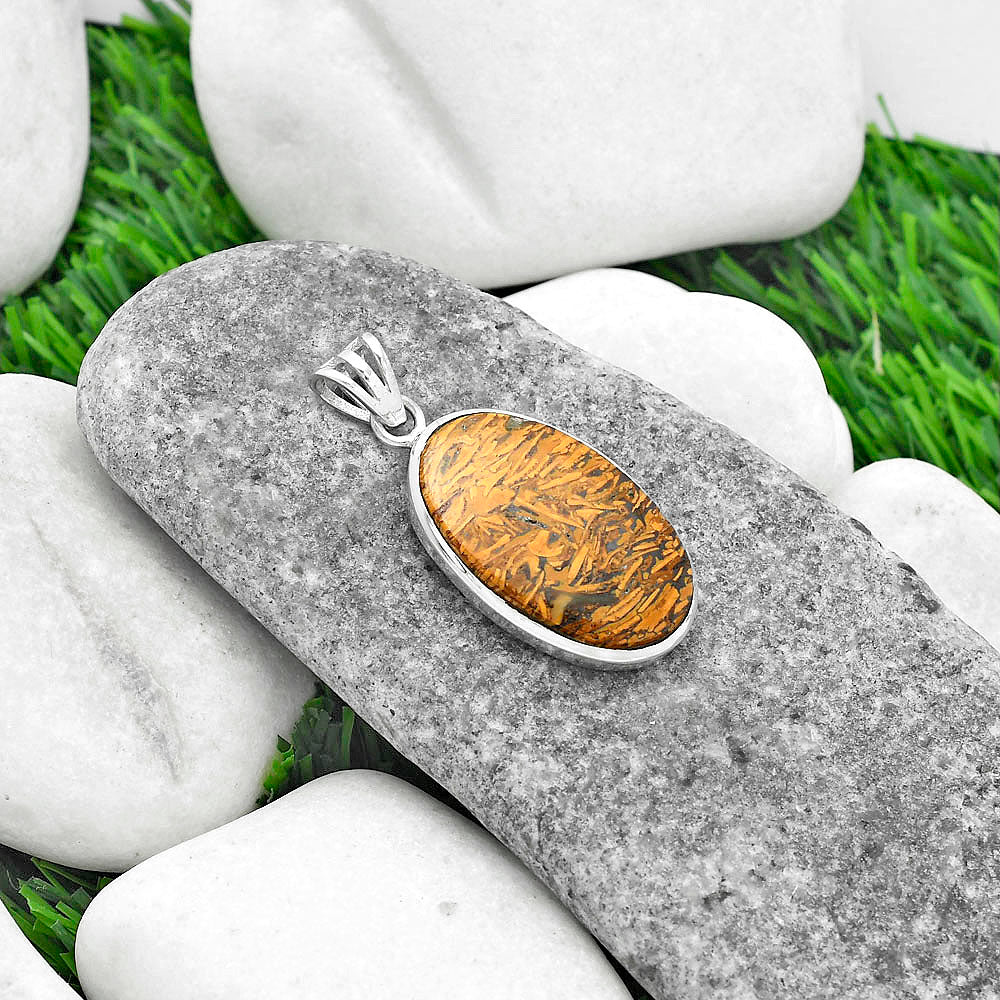 Natural Coquina Fossil Jasper - India Pendant P-1002 SDP102277-1