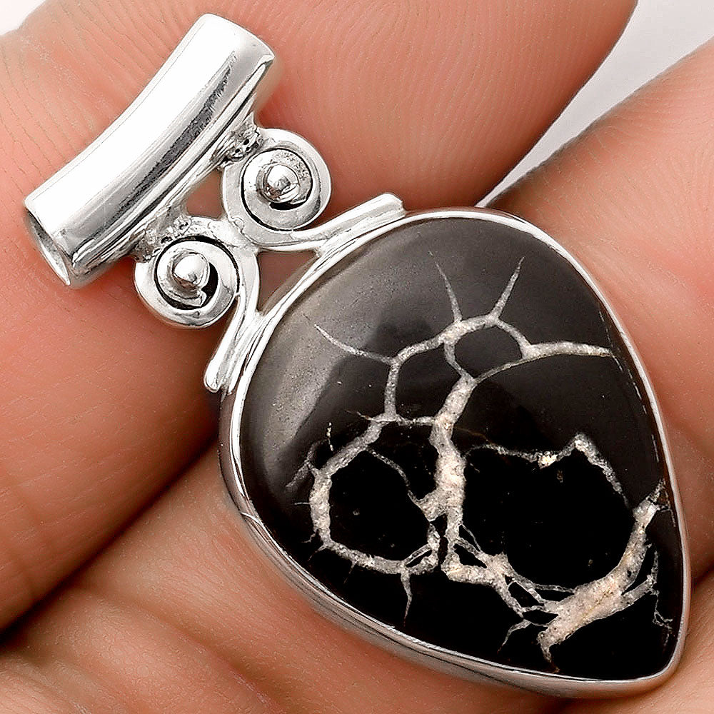 Natural Black Septarian Pendant P-1597 SDP106395-0