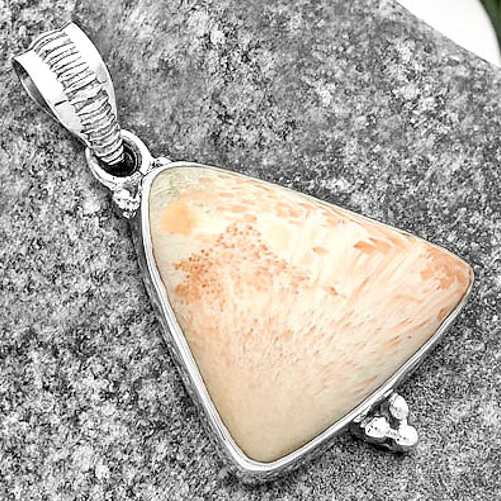 Natural Orange Scolecite - India Pendant P-1100 SDP112129-2