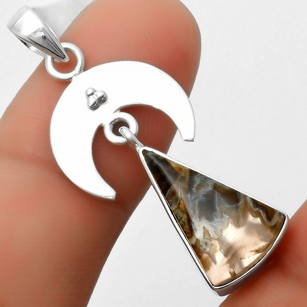Crescent Moon - Tube Agate - Turkish Pendant P-1133 SDP114918-0