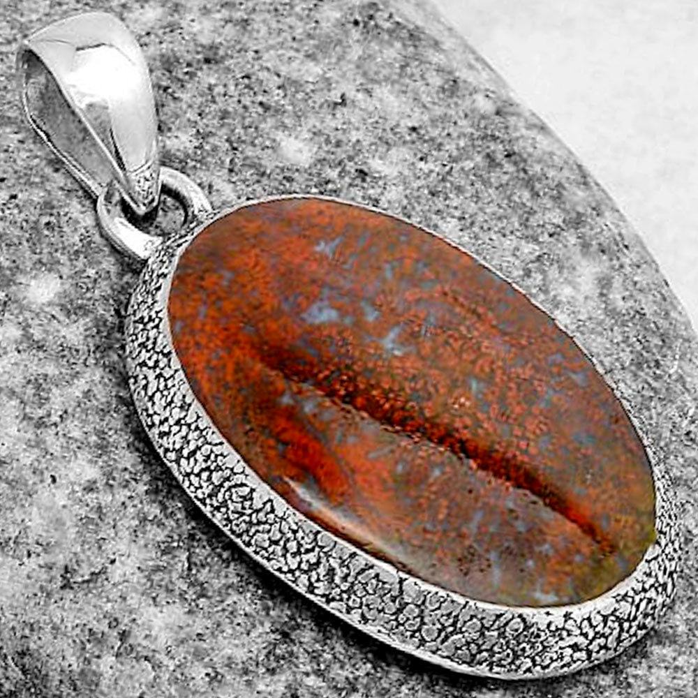 Natural Red Moss Agate Pendant P-1538 SDP121515-2