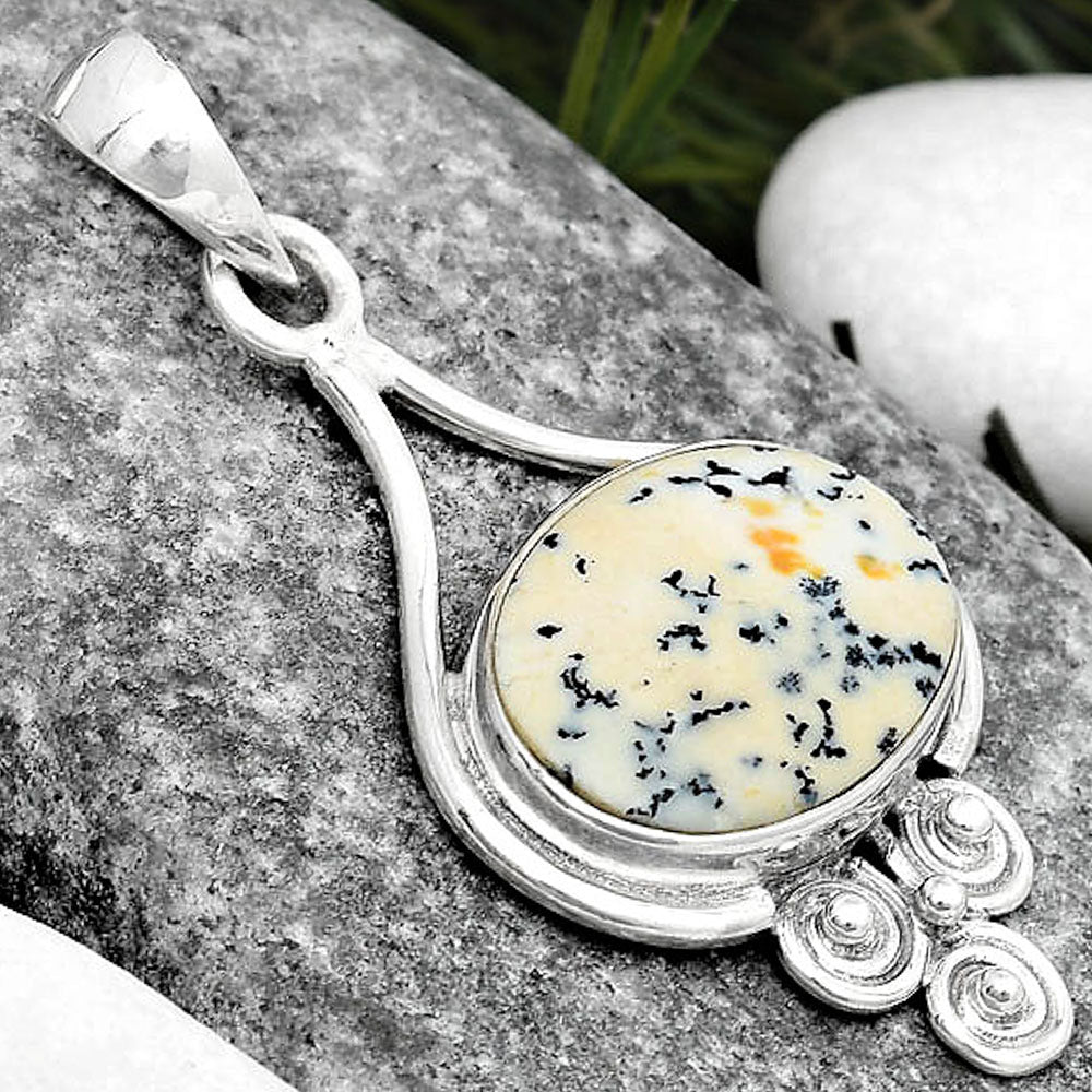 Natural Russian Honey Dendrite Opal Pendant P-1473 SDP125383-2