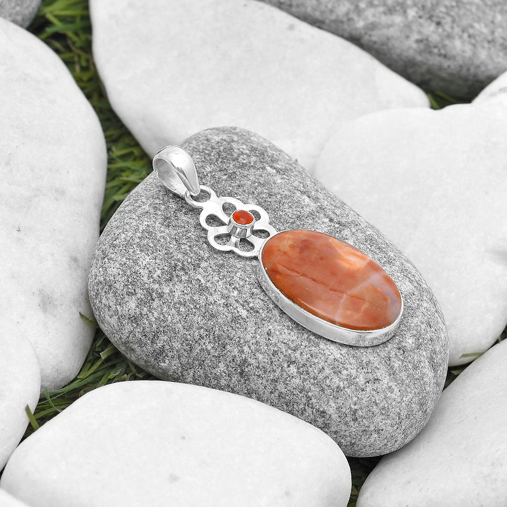 Natural Mookaite & Carnelian Pendant P-1634 SDP127199-1