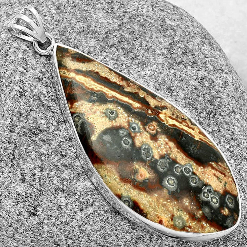 Natural Viper Skin Jasper Pendant P-1001 SDP128335-2