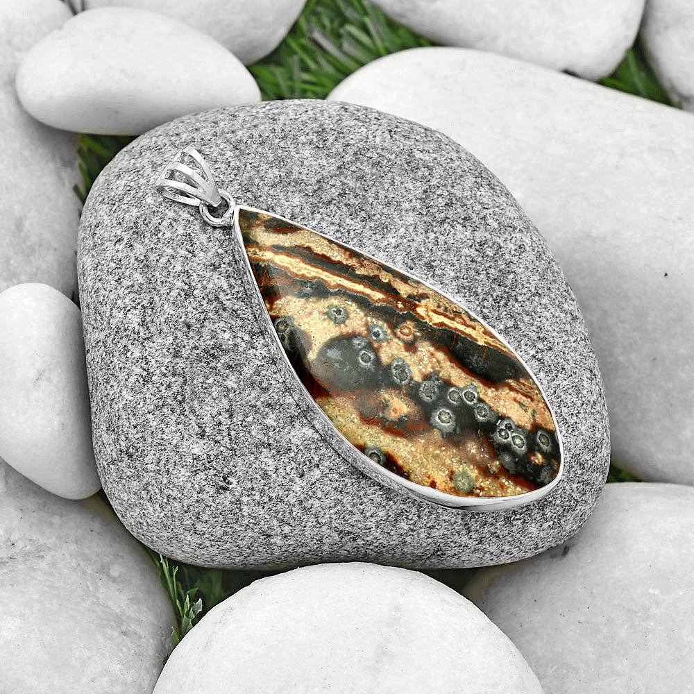 Natural Viper Skin Jasper Pendant P-1001 SDP128335-1