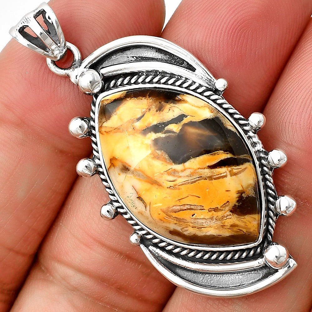 Natural Peanut Wood Pendant P-1012 SDP139864-0