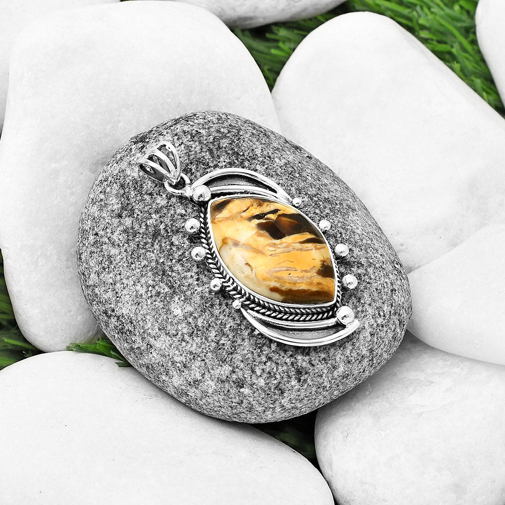 Natural Peanut Wood Pendant P-1012 SDP139864-1