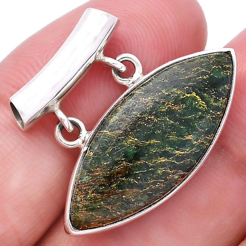 Natural Green Fuchsite Pendant P-1198 SDP144928-0