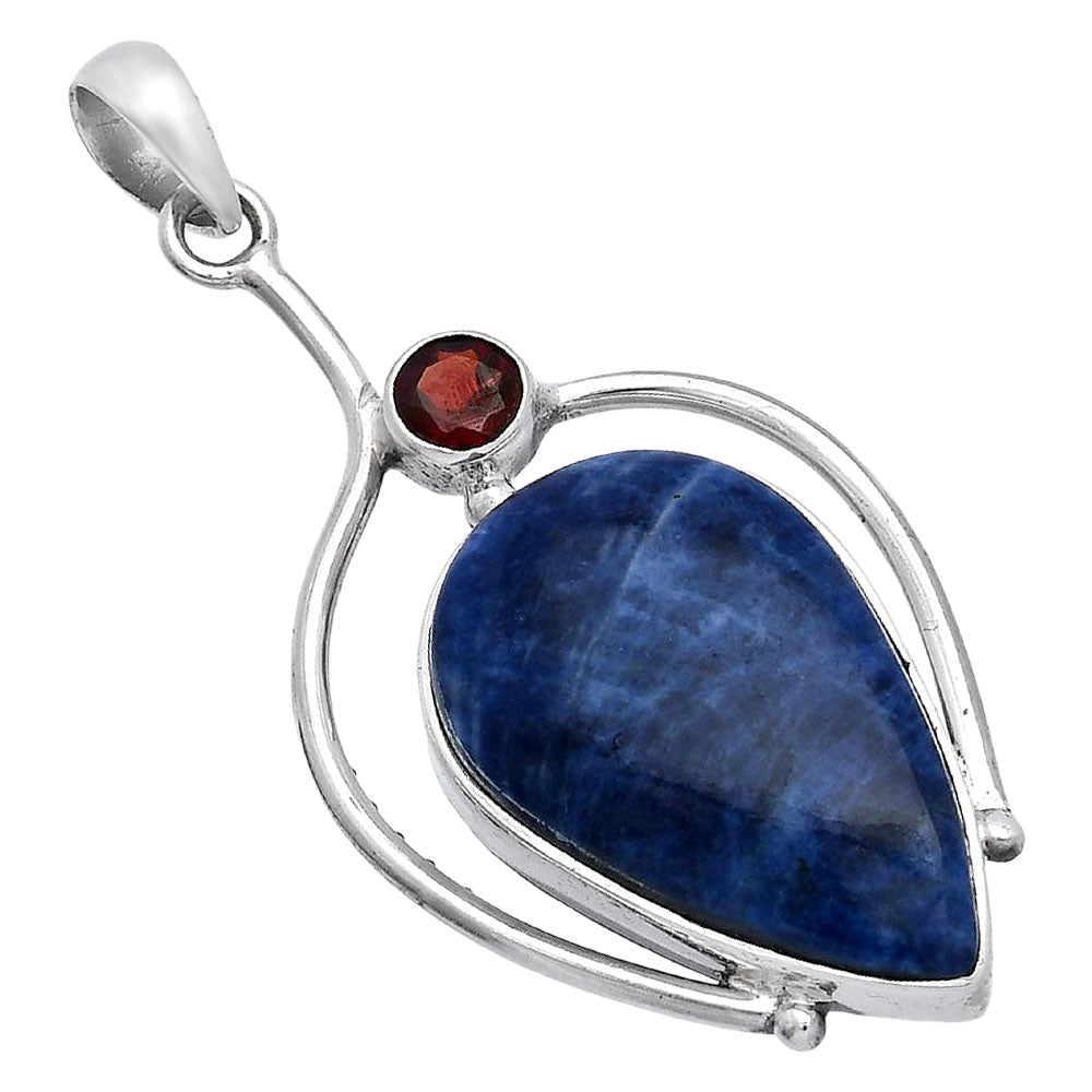 Natural Sodalite & Garnet Pendant P-1250 SDP146657-1