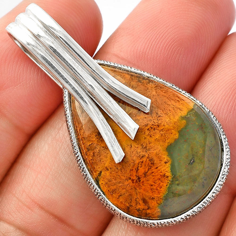 Turkish Rainforest Chrysocolla Pendant P-1167 SDP147409-0