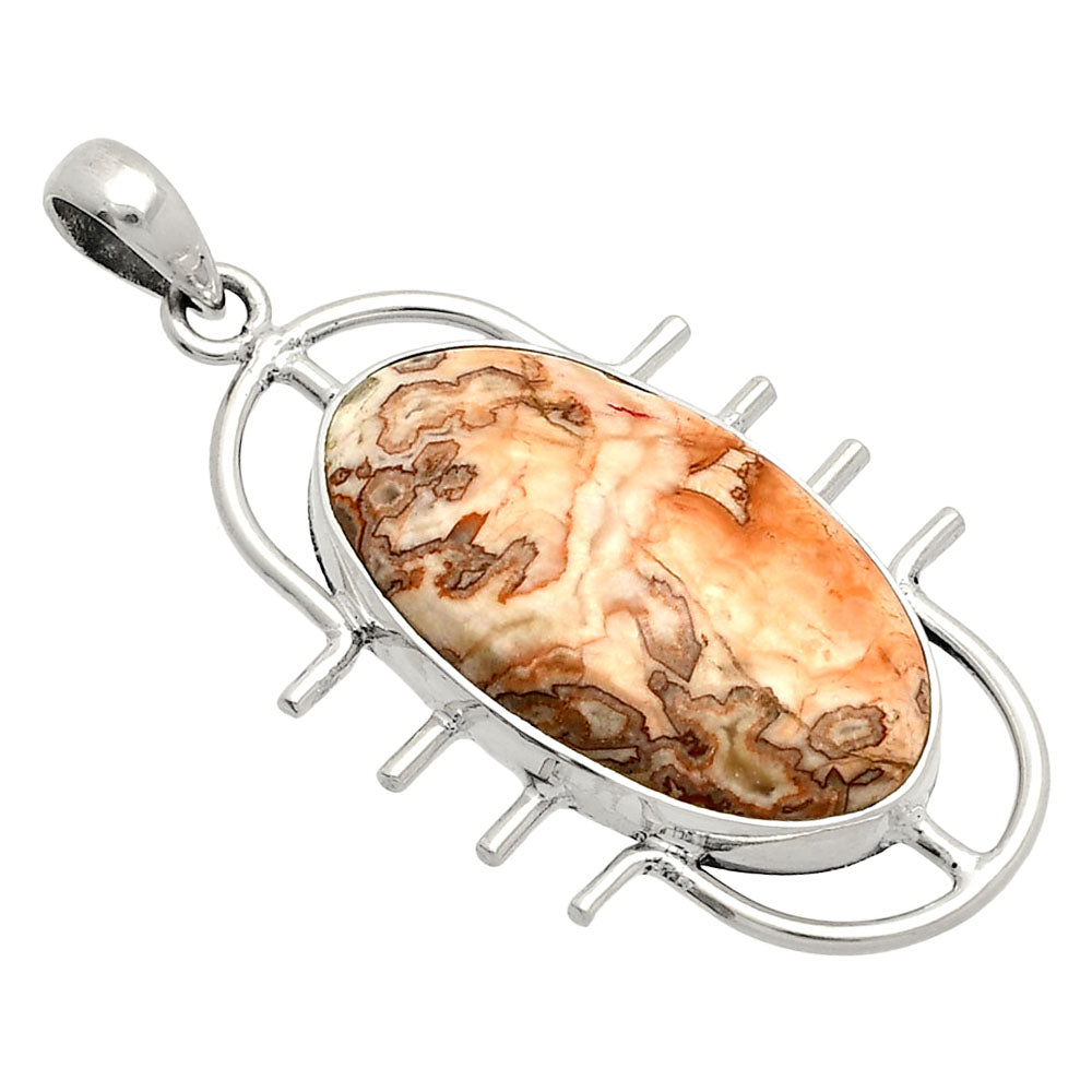 Natural Rosetta Picture Jasper Pendant P-1271 SDP148363-1