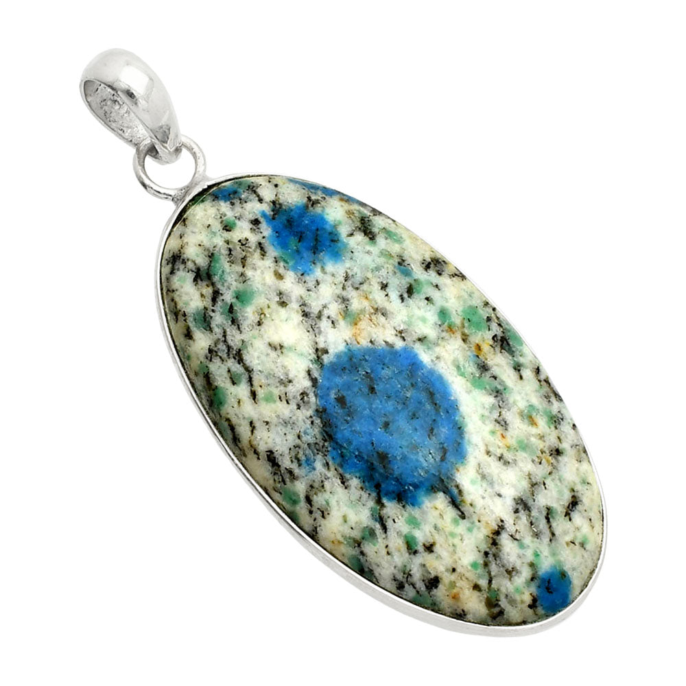 Natural K2 Blue - Azurite In Quartz Pendant P-1001 SDP150365-1